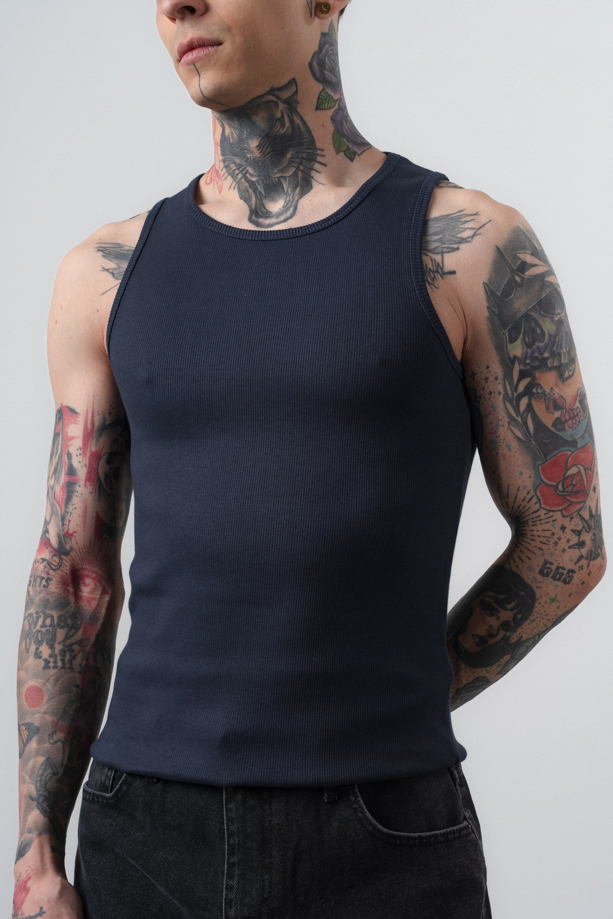 Erkek Tank Top Atlet Lacivert