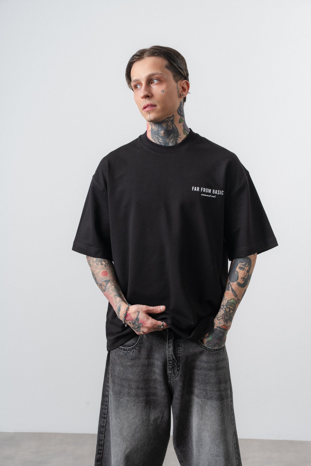 Erkek Respire X Itsbyzey Baskılı Oversize T-Shirt Siyah