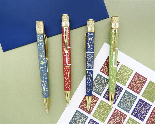 Retro 51-Retro 51 Usps Thank You Stamp Roller Kalem Green Prr 2256-Roller Kalem-5-milagron.live