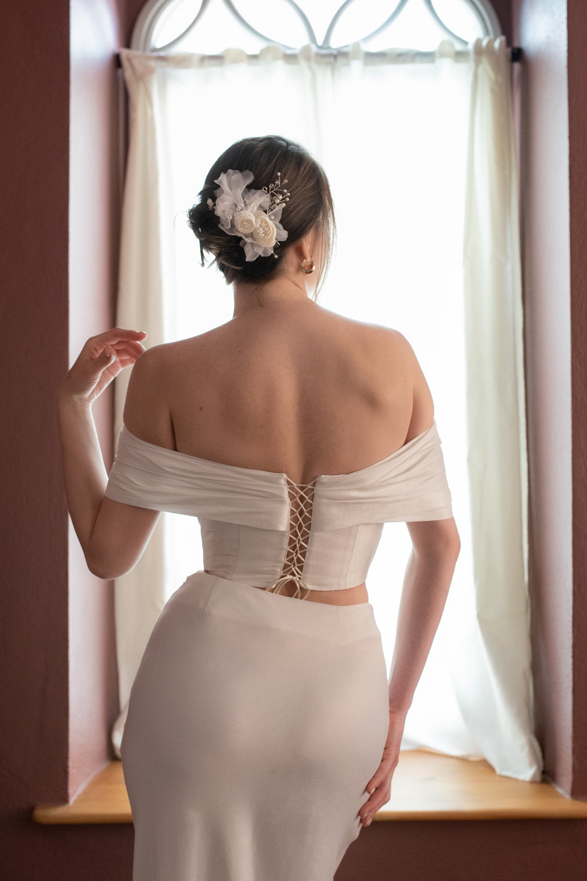 Roccie-Lanoire Off The Shoulder Taffeta Corset-Top-3-milagron.live