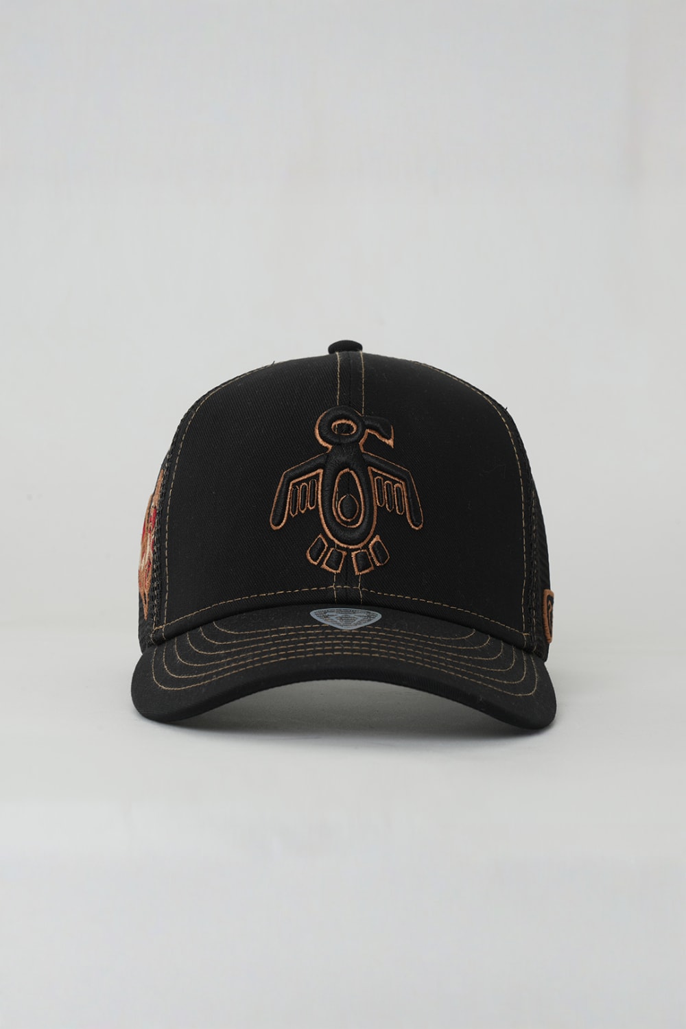 RustandRich-Baseball Şapka The Indians Collection Red Indian Siyah/gold Unisex-Şapka-2-milagron.live