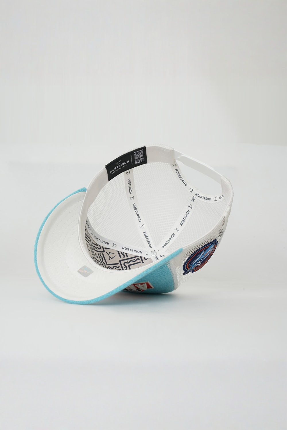 RustandRich-Trucker Şapka Space Collection Apollo Mavi Unisex-Şapka-5-milagron.live