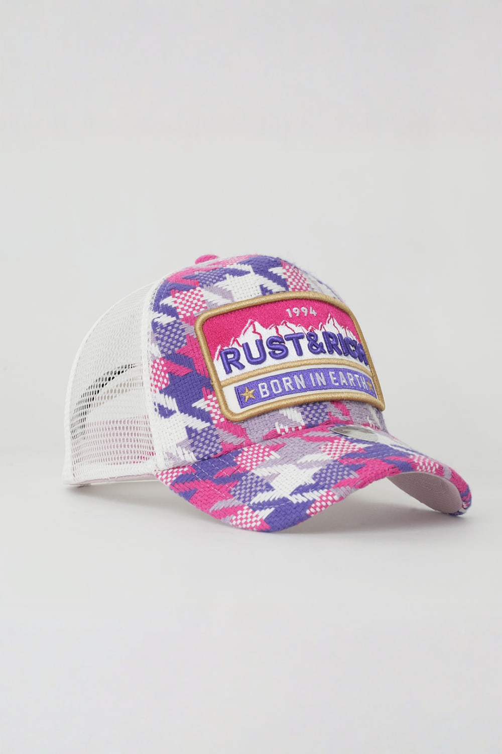 RustandRich-Trucker Şapka Urban Collection Born In Earth Pembe Unisex-Şapka-3-milagron.live
