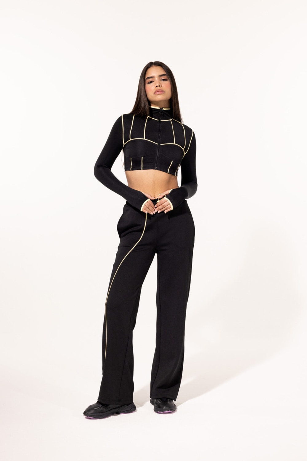 SBNM-Yellow Contrast Crop Top-Crop Top-1-milagron.live