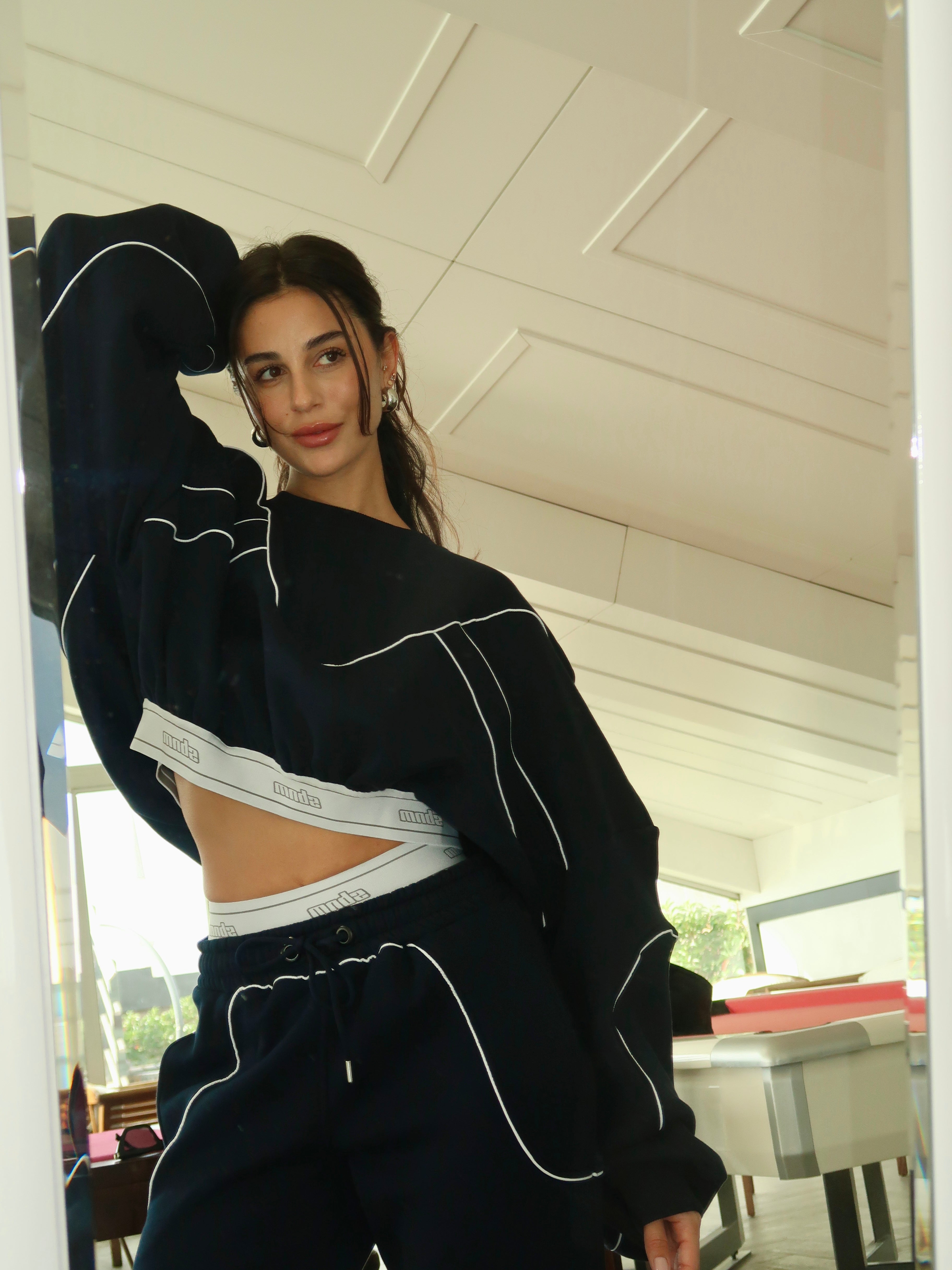 Sbnm-Navy Contour Sweatshirt-3-milagron.live