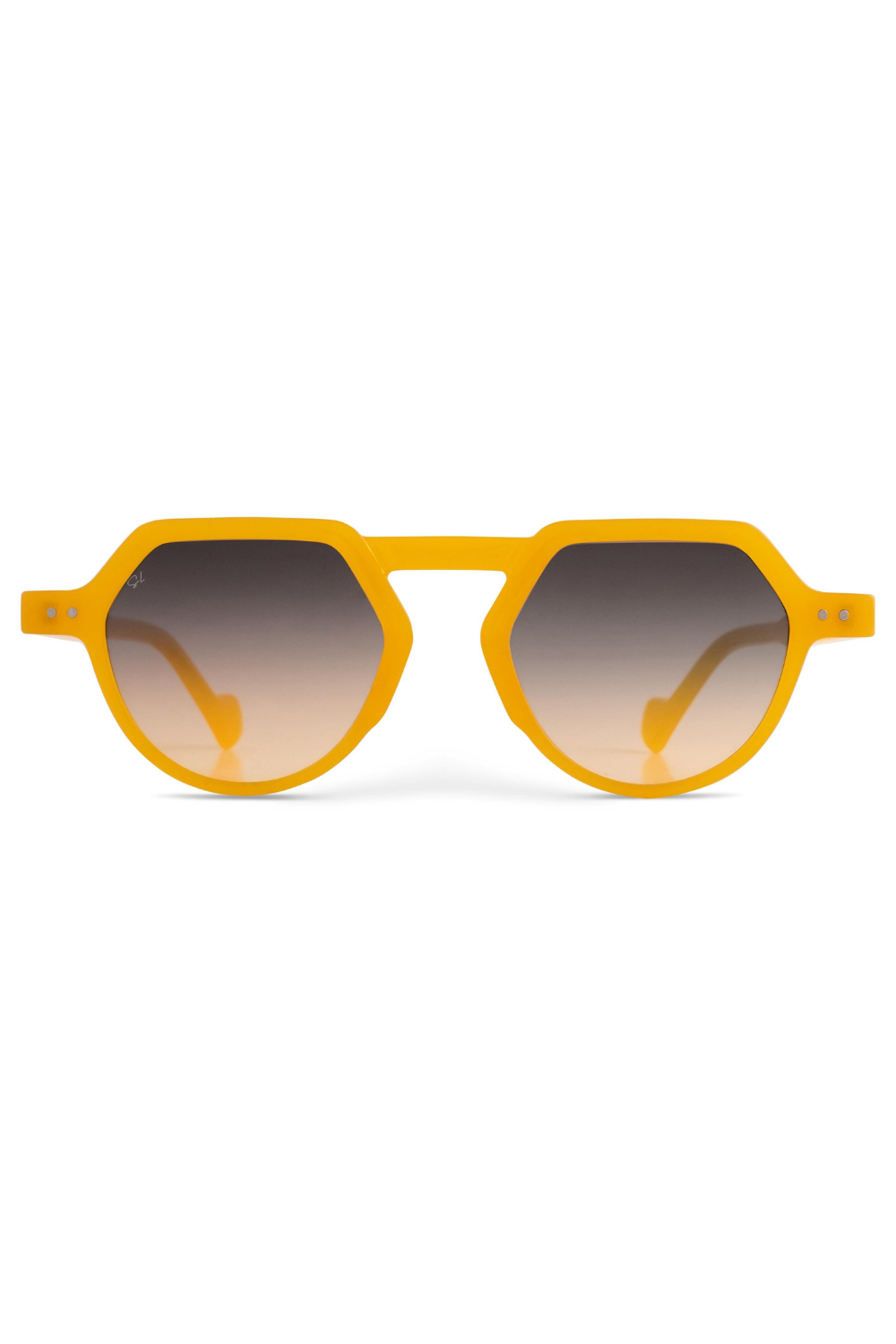 Senlites-Alyona Giallo Unisex Sarı Degrade Uv400 Beşgen Güneş Gözlüğü-Güneş Gözlüğü-1-milagron.live