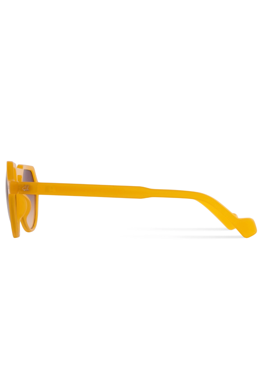 Senlites-Alyona Giallo Unisex Sarı Degrade Uv400 Beşgen Güneş Gözlüğü-Güneş Gözlüğü-4-milagron.live