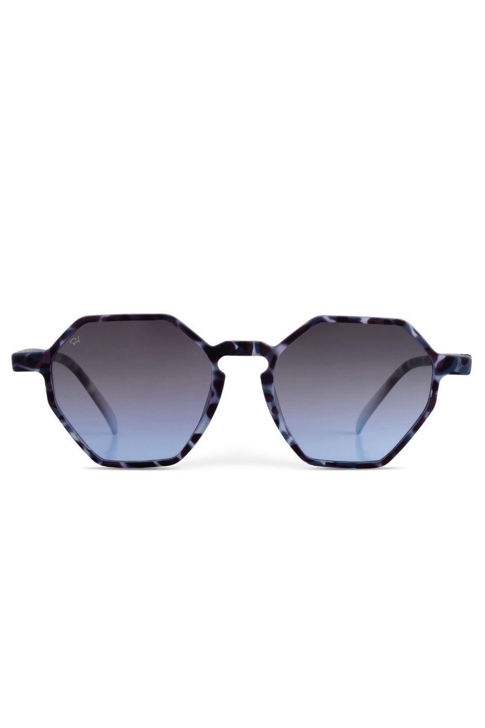 Senlites-Aurora Azzuro Unisex Mavi Degrade Uv400 Altıgen Güneş Gözlüğü-Güneş Gözlüğü-1-milagron.live