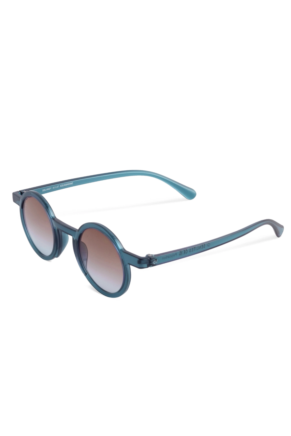 Senlites-Delaney Aquamarine Unisex Mavi Degrade Uv400 Yuvarlak Güneş Gözlüğü-Güneş Gözlüğü-2-milagron.live