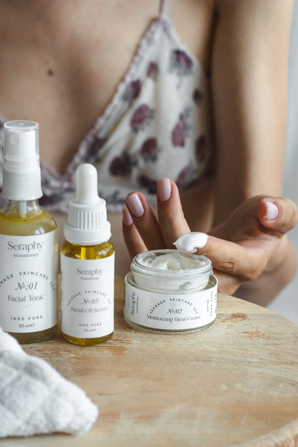 Seraphy Aromatherapy-Sivilce- Akne Karşıtı- Üç Adımlı Bakım Seti % 100 Pure-Cilt Bakım Setleri-3-milagron.live