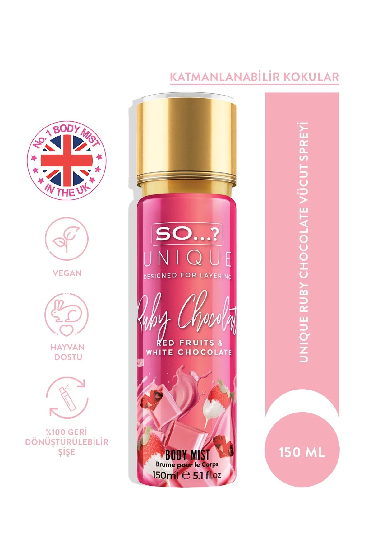 So...? Unique Ruby Chocolate Vücut Spreyi 150 ml