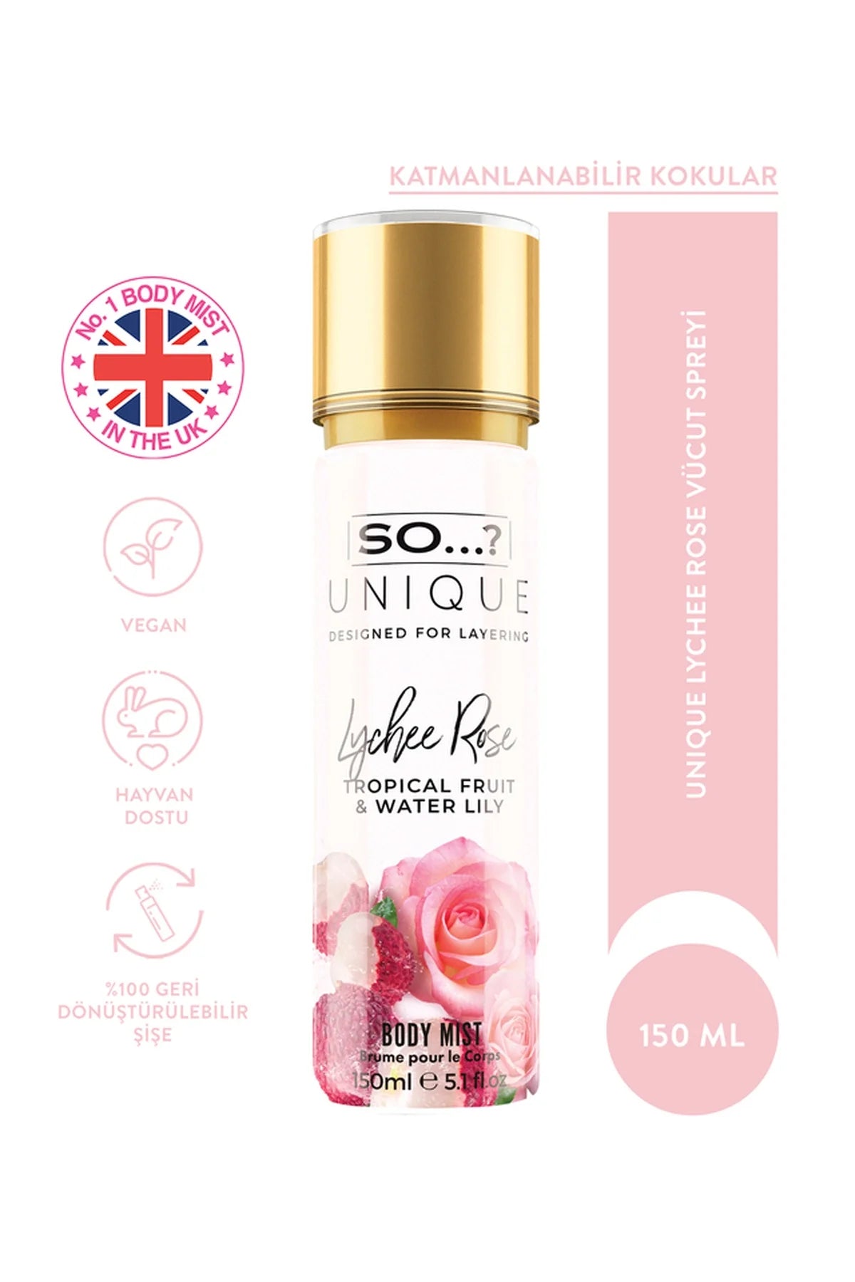 So…? Unique Lychee Rose Vücut Spreyi 150 ml