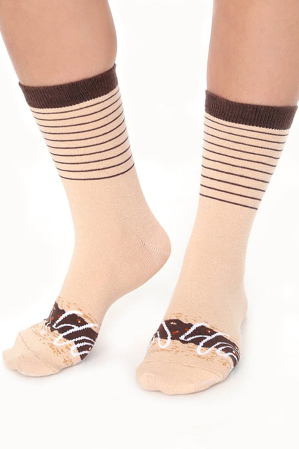 Socks + Stuff-Chocolate Caramel Donut Çorap-Çorap-2-milagron.live