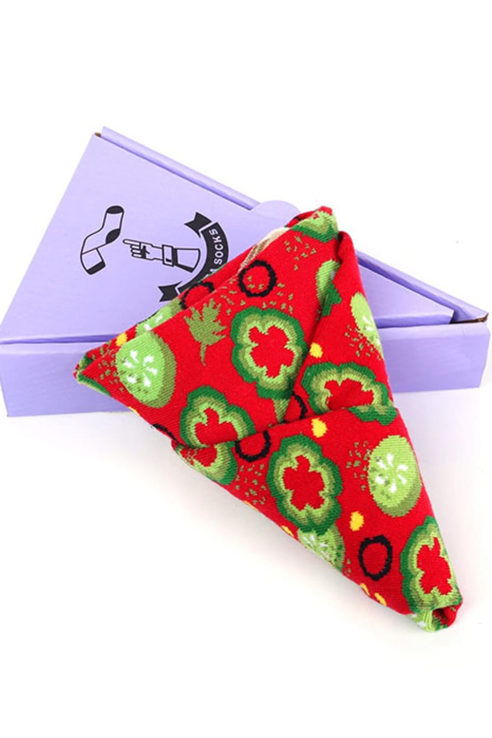 Socks + Stuff-Veggie Vegetarian Pizza Dilimi Çorap-Çorap-2-milagron.live