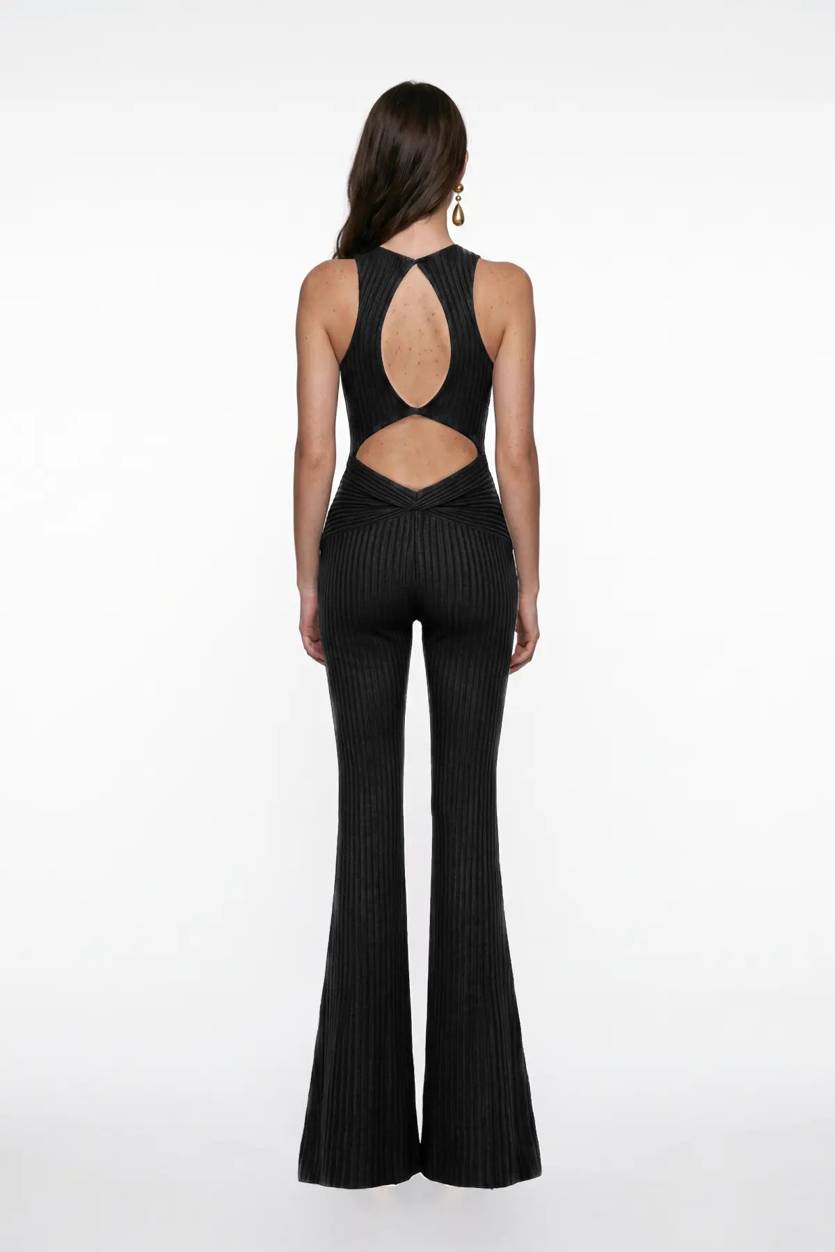 SiYah SiMli Cut-Out Detayli Tulum