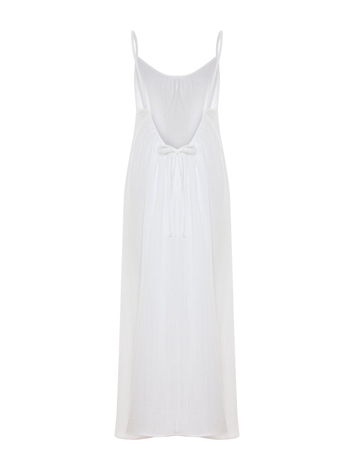 Aura Low Back Maxi Dress - White