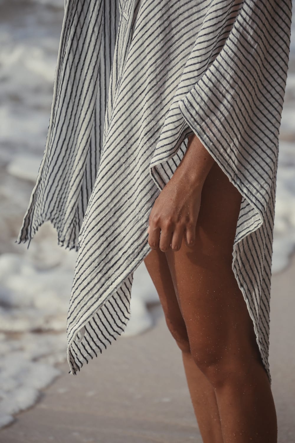 The Handloom-Ava Kimono Black Stripes-Kimono-6-milagron.live