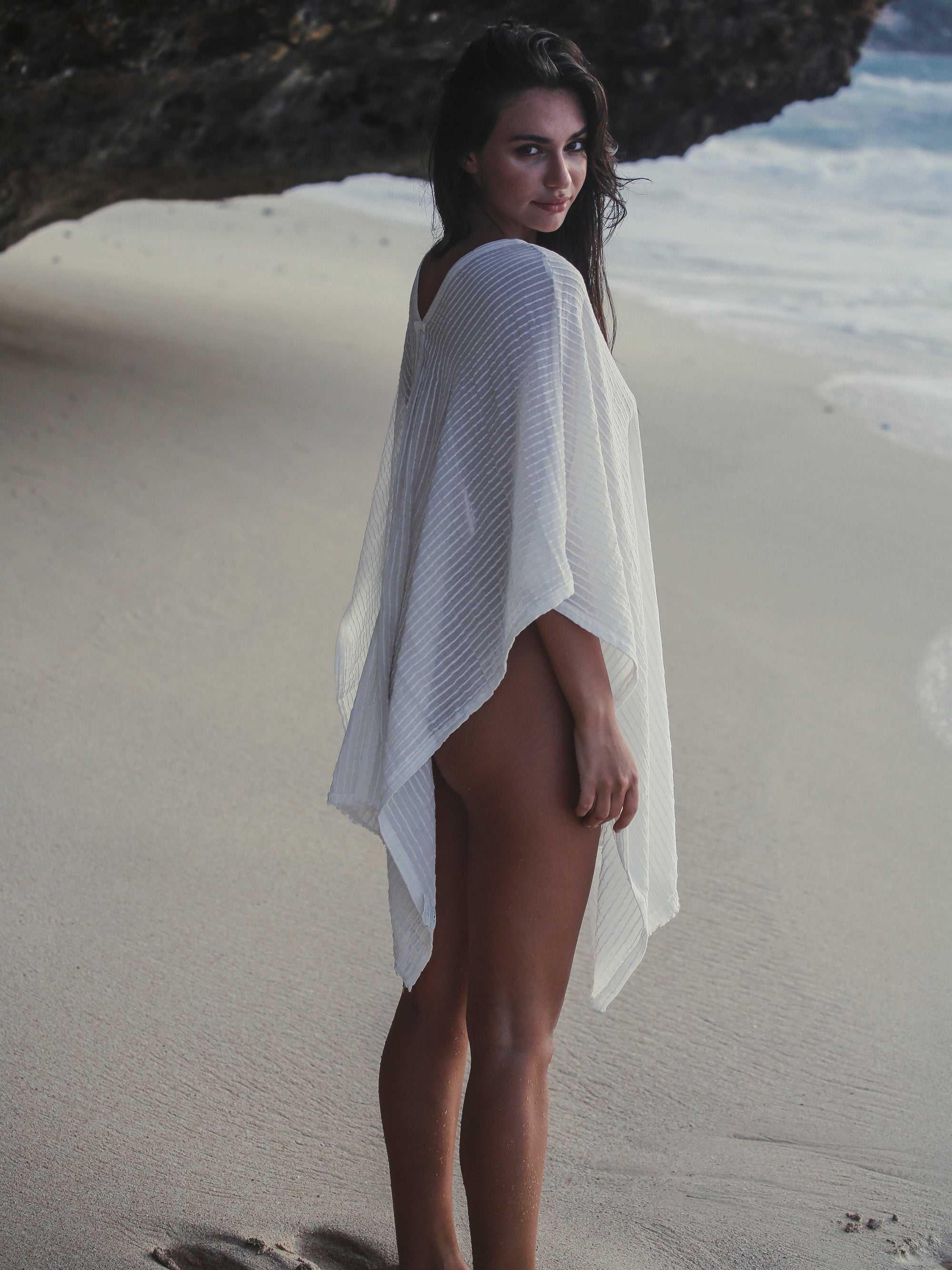 The Handloom-Ava Kimono White Stripes-Kimono-6-milagron.live