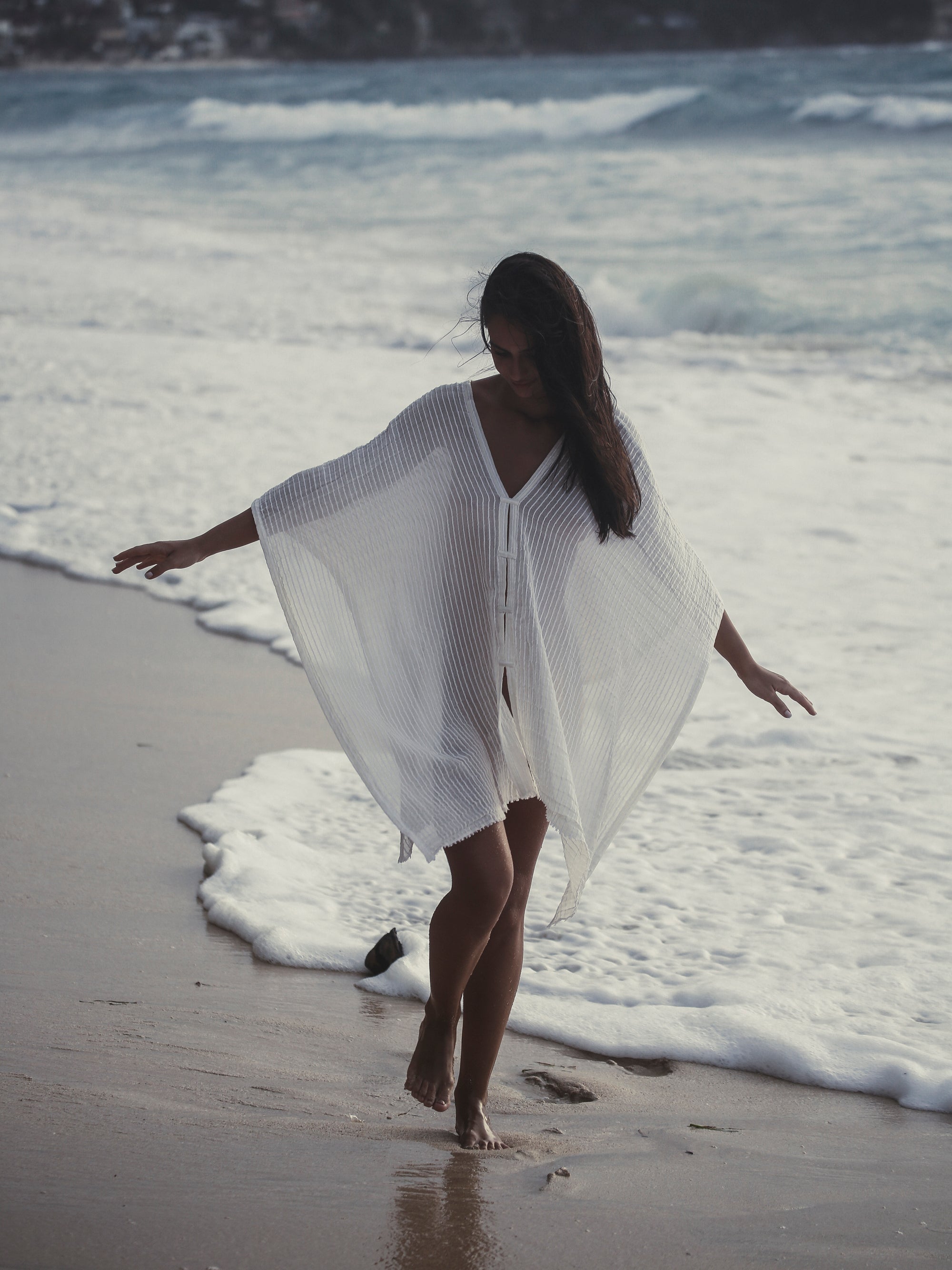 The Handloom-Ava Kimono White Stripes-Kimono-7-milagron.live