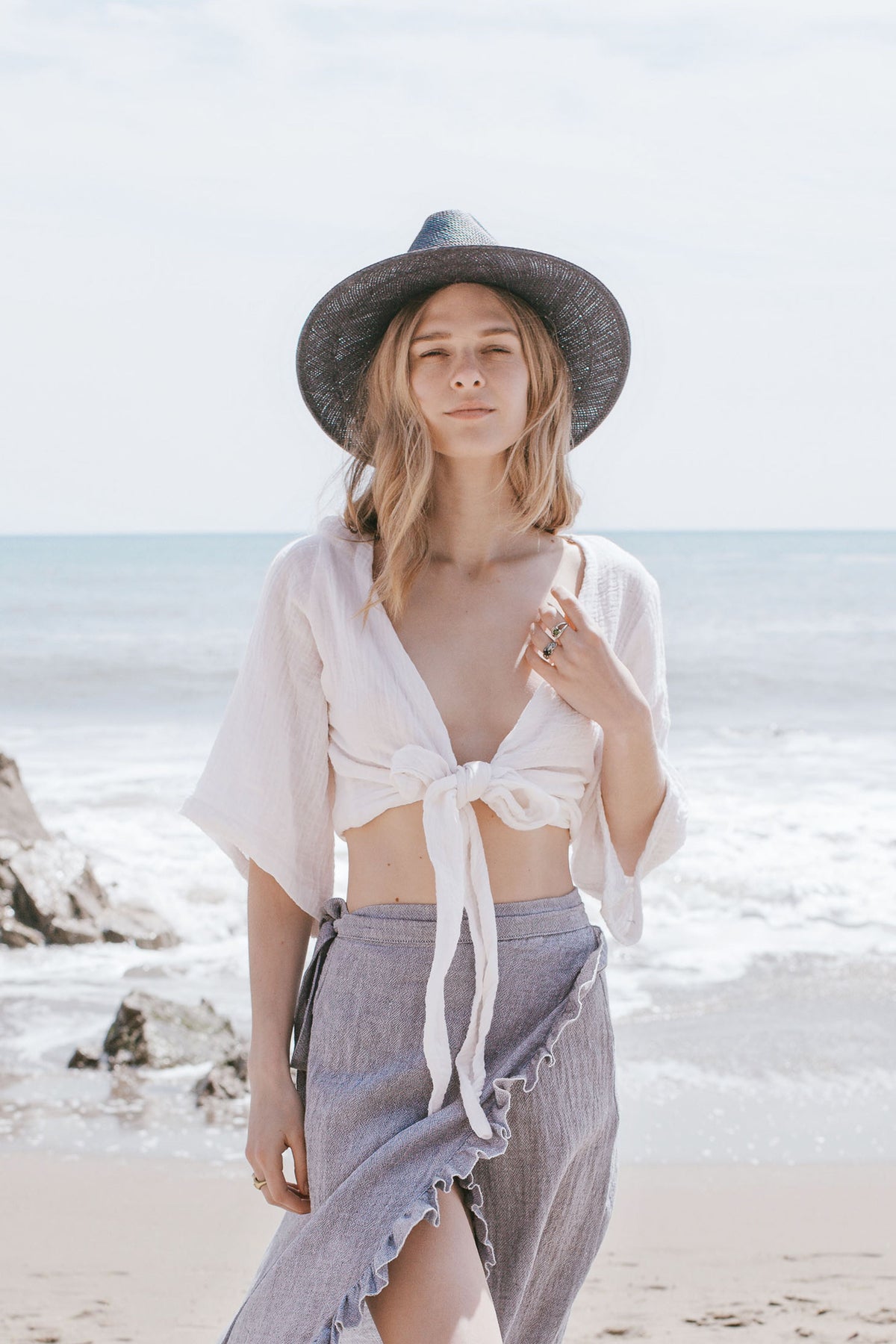 The Handloom-Bali Wrap Top Natural-Top-1-milagron.live