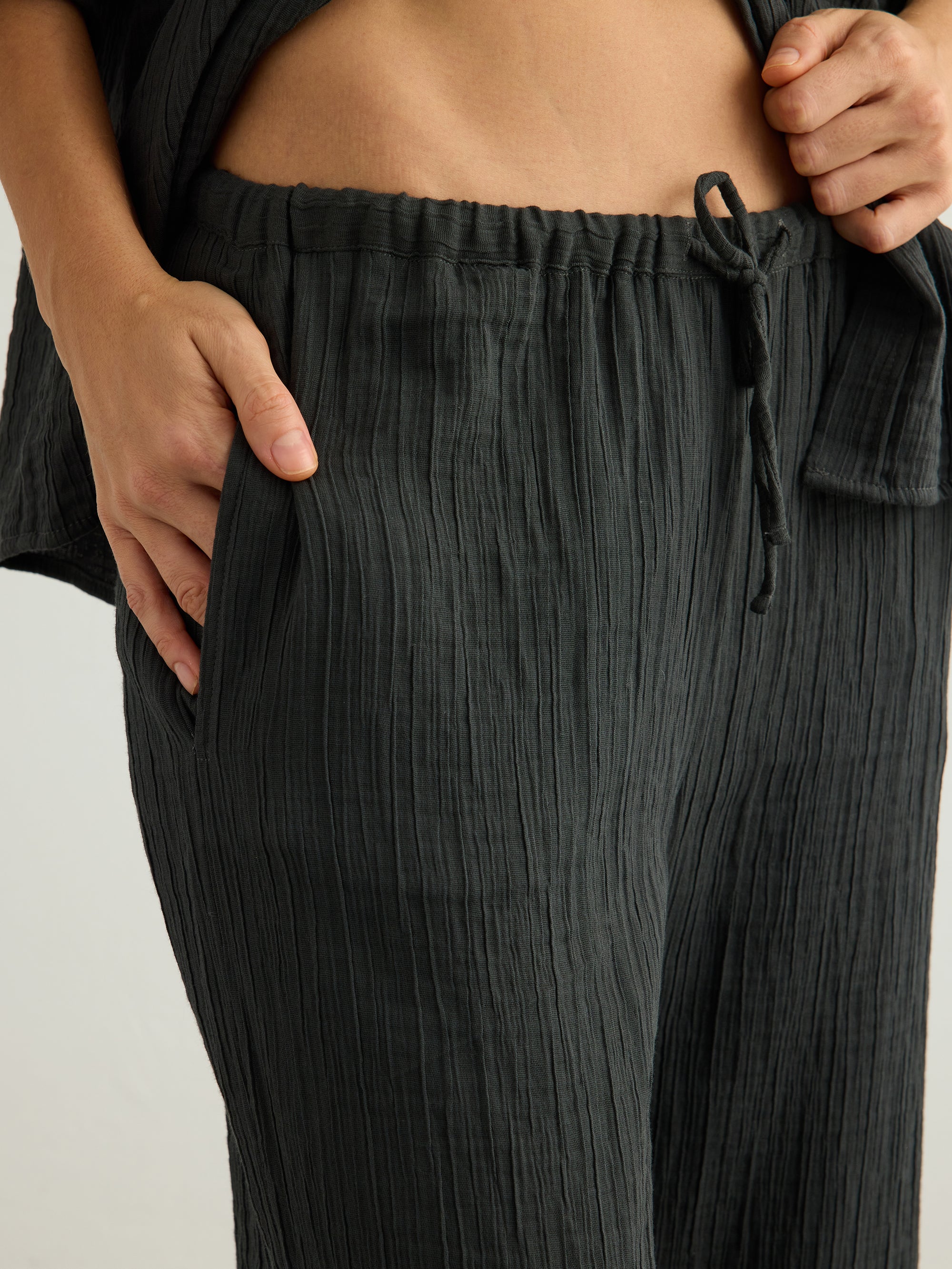 Kaya Drawstring Pants - Charcoal