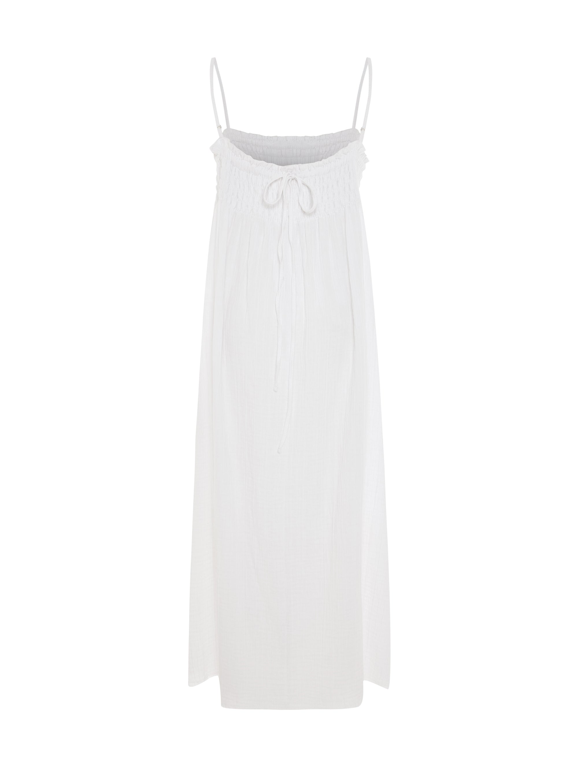 Kaya Smocked Maxi Dress - White