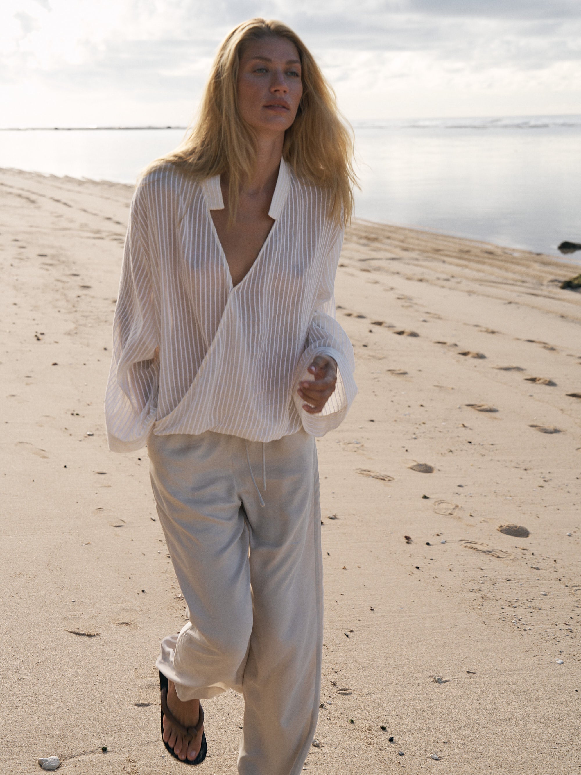 The Handloom-Lucid Flow Tie Pants Sand-Pantolon-2-milagron.live