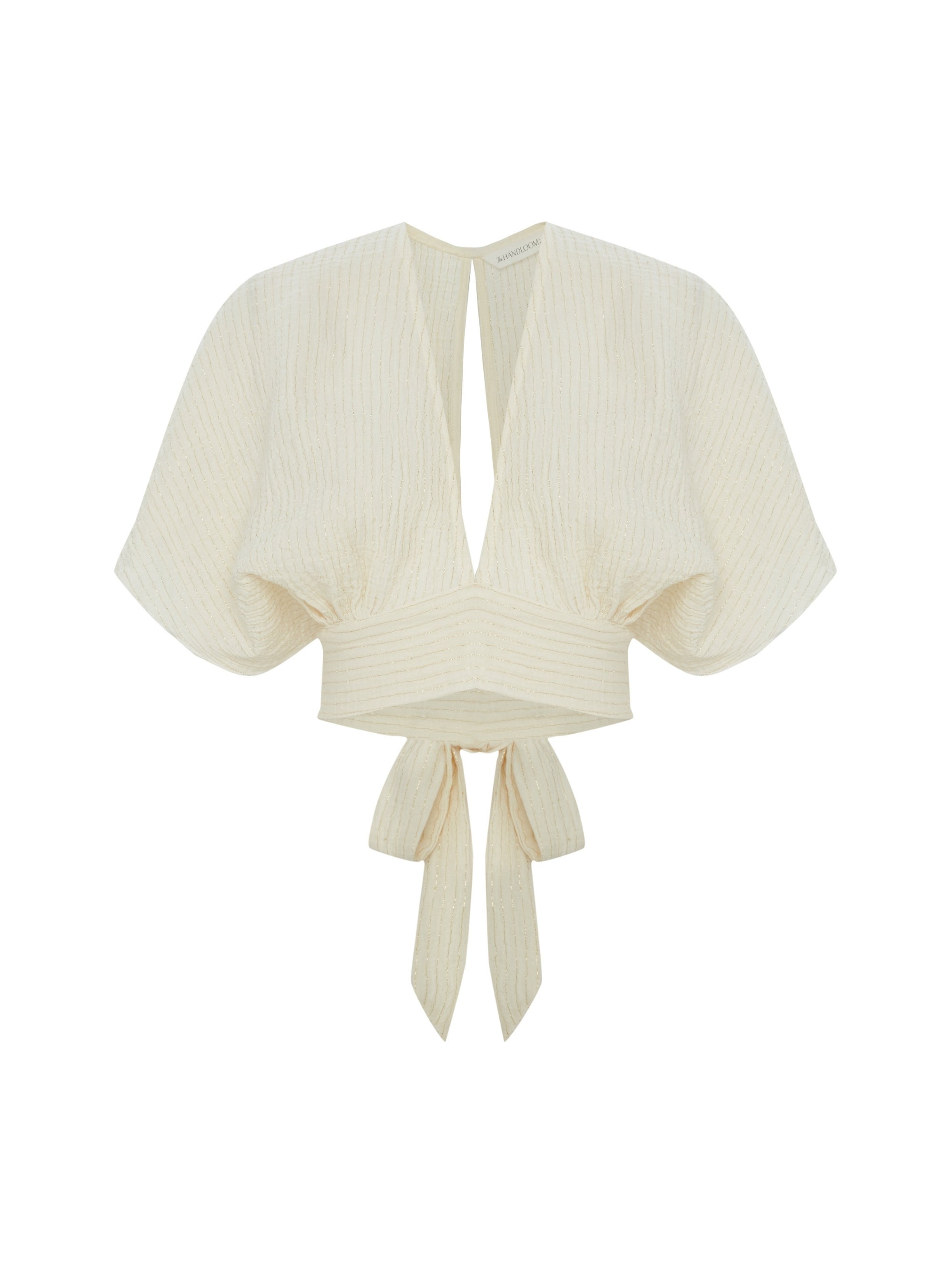 Mare Top - Natural With Gold Stripes
