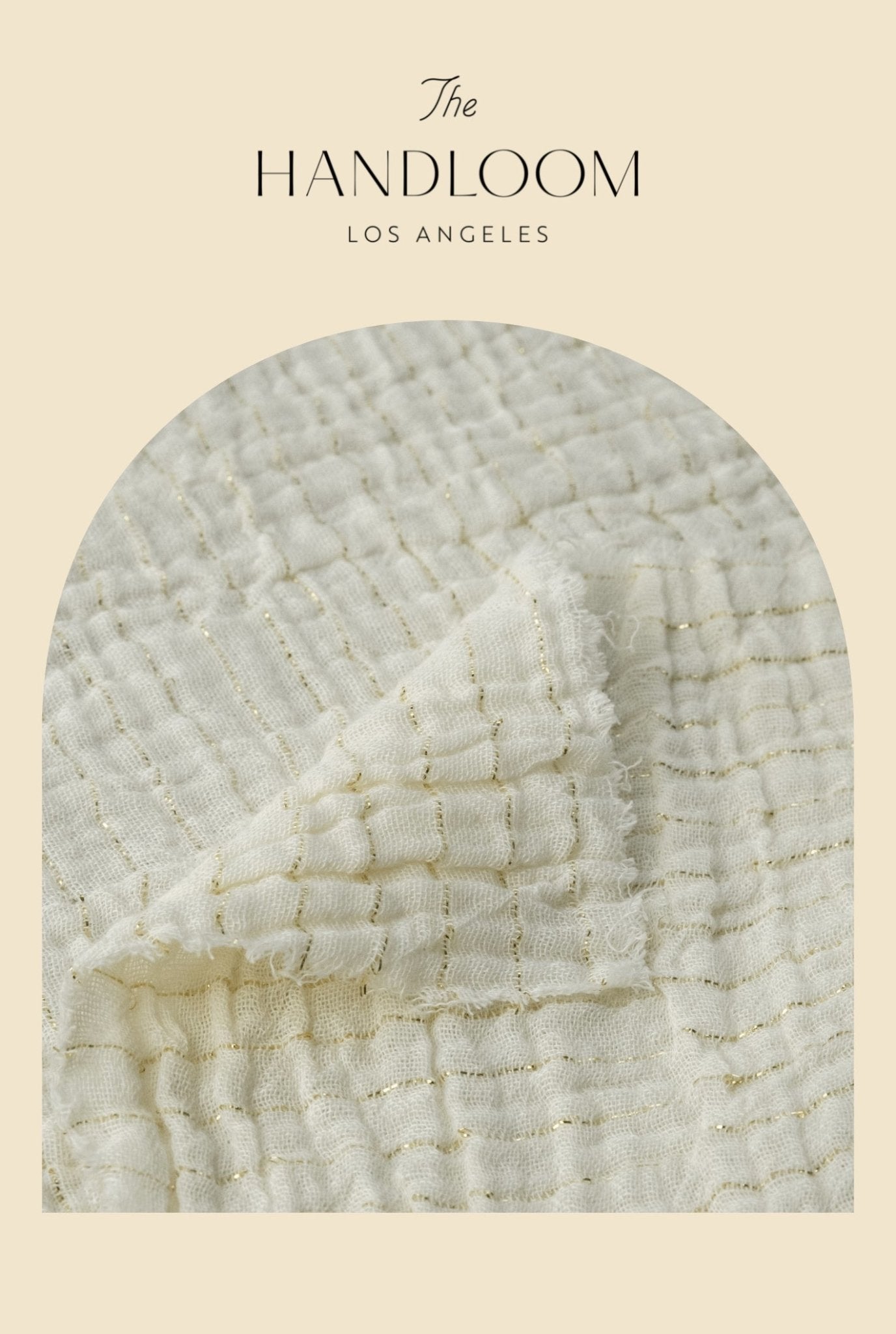 The Handloom-Mia Side Ties Top Natural With Gold Stripes-Top-8-milagron.live