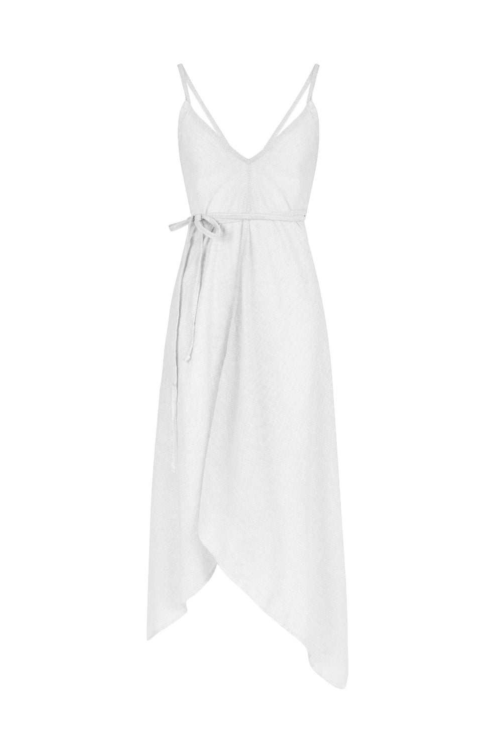 The Handloom-Sage Maxi Dress White-Elbise-4-milagron.live