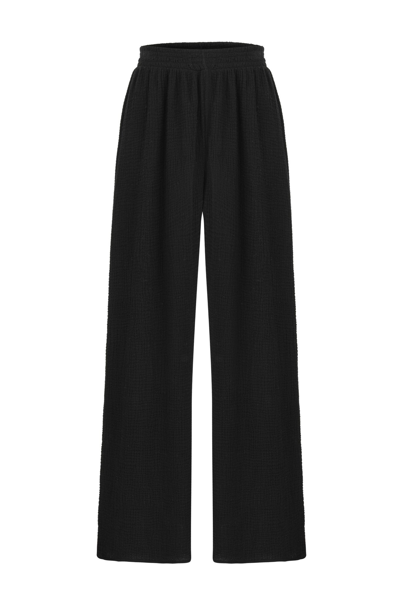The Handloom-Skye Palazzo Pants Black-Pantolon-9-milagron.live