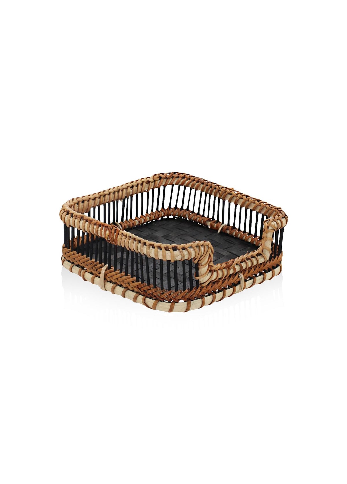 Bambu Peçetelik Siyah 18X4X6 Cm