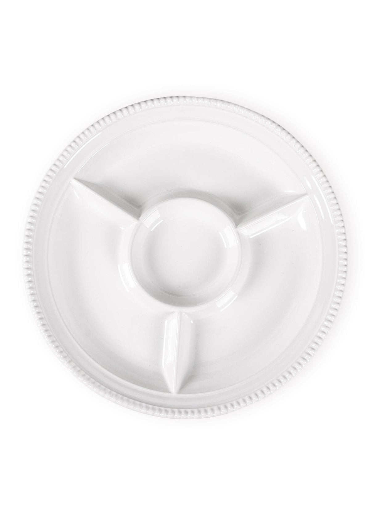 Grande Servis Tabağı Bölmeli Beyaz 39 Cm