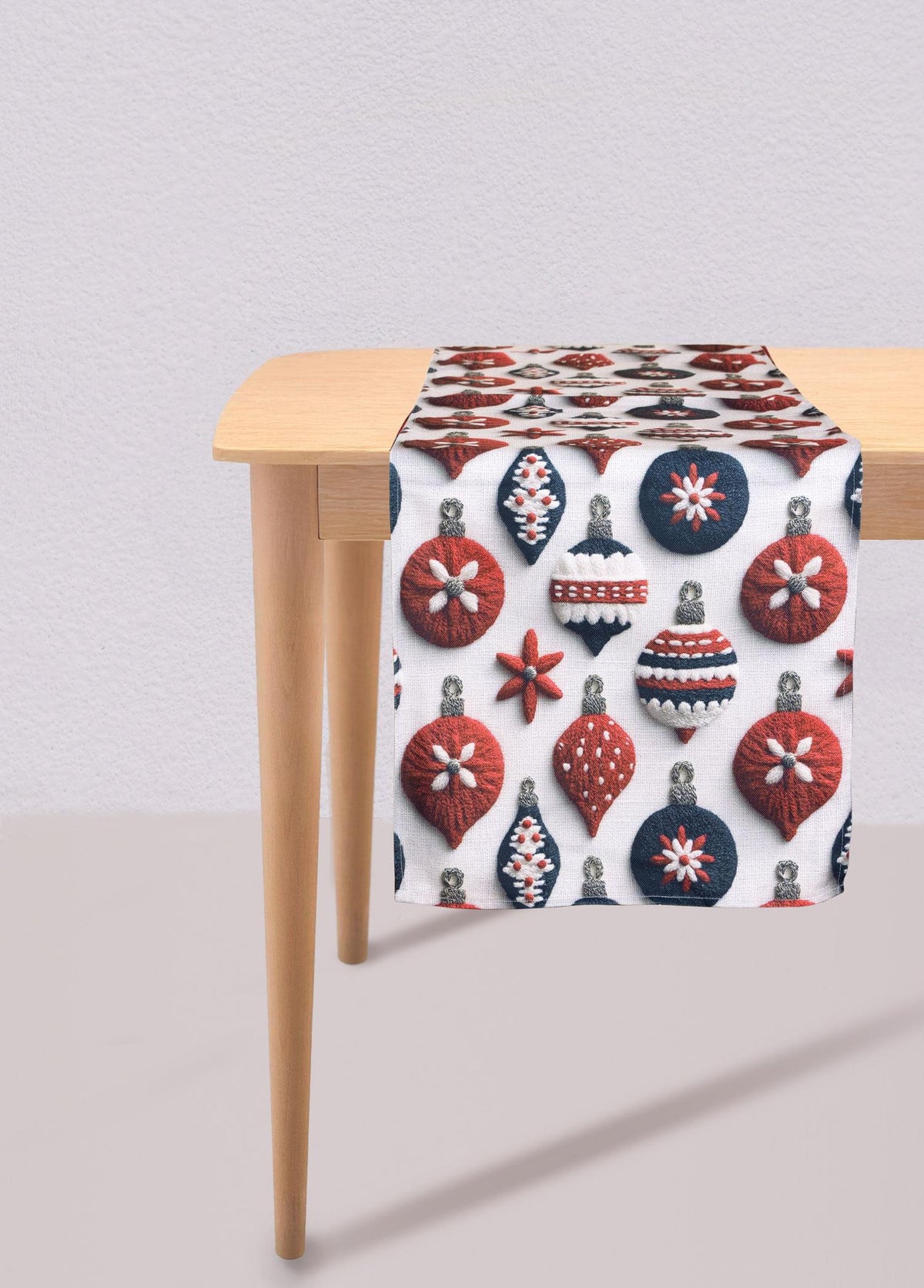 Modern Figür Desenli Runner 45X140 Cm Beyaz
