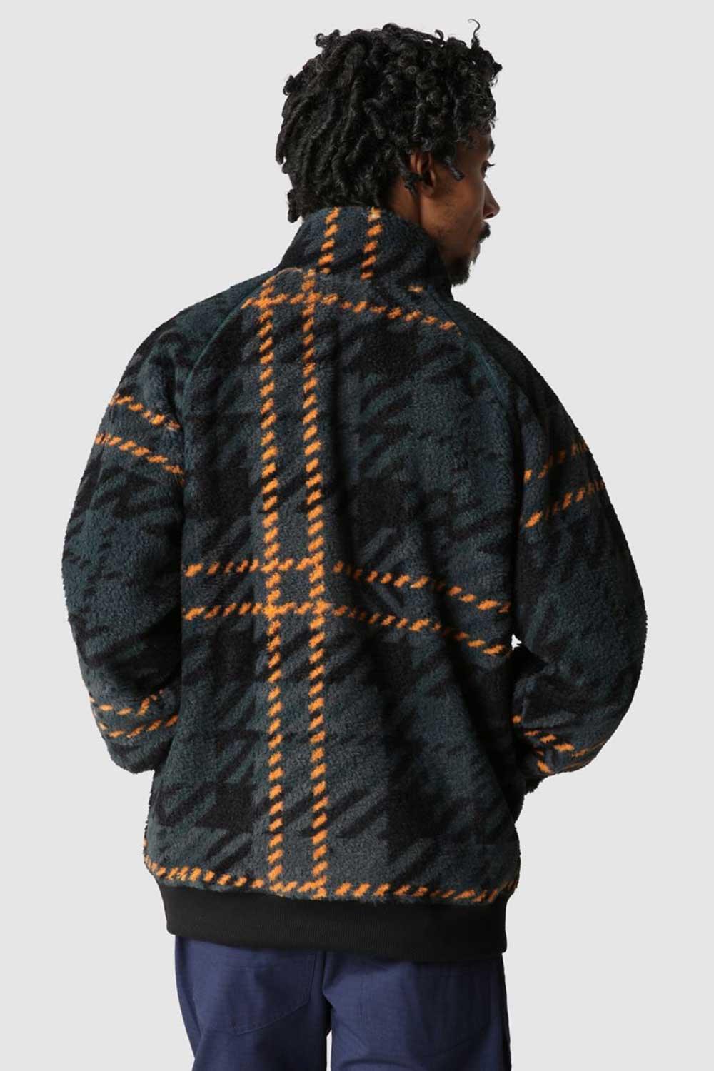 The North Face-Men Printed Ridge Fleece Quarter Zip-Sweatshirts & Hoodies-2-milagron.live