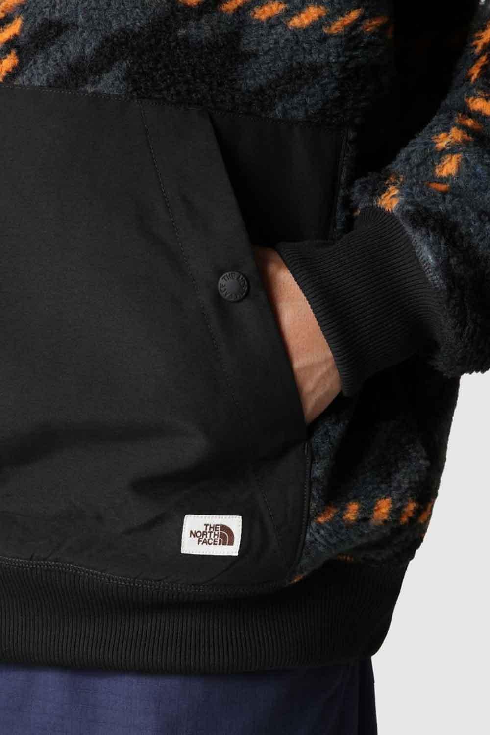 The North Face-Men Printed Ridge Fleece Quarter Zip-Sweatshirts & Hoodies-5-milagron.live