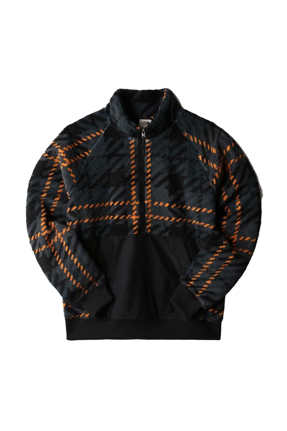 The North Face-Men Printed Ridge Fleece Quarter Zip-Sweatshirts & Hoodies-7-milagron.live