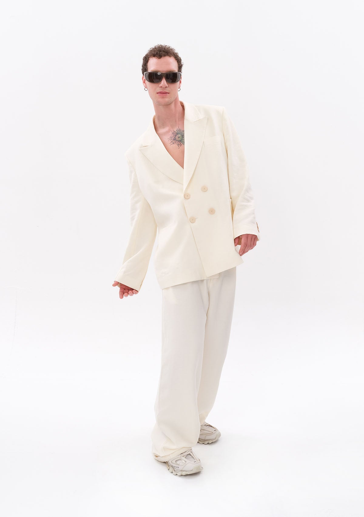 Tiny-Beyaz Tencel™ Blazer-Ceket-9-milagron.live
