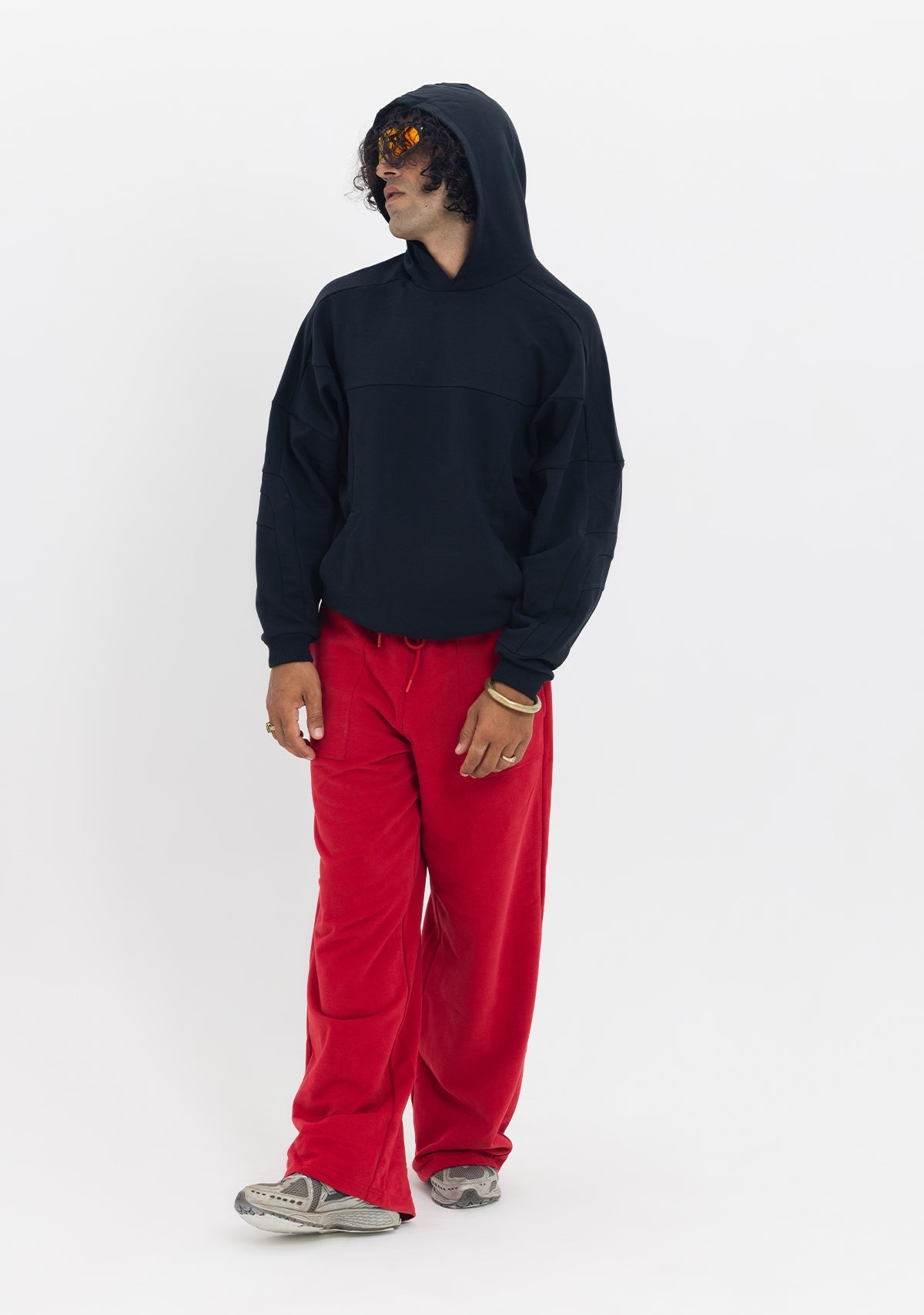 Tiny-Dikiş Detaylı Kapüşonlu Oversize Siyah Sweatshirt-Sweatshirts & Hoodies-4-milagron.live