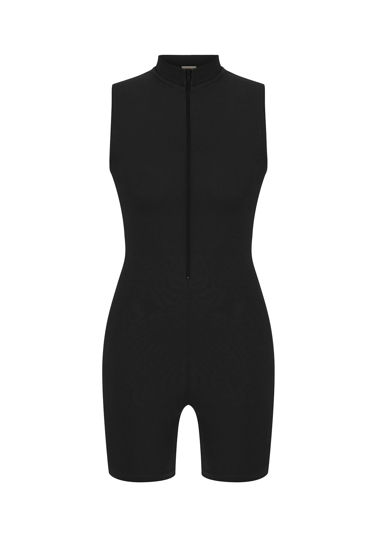 Tiny-Siyah Önden Fermuarlı Şort Bodysuit-Bodysuit-8-milagron.live