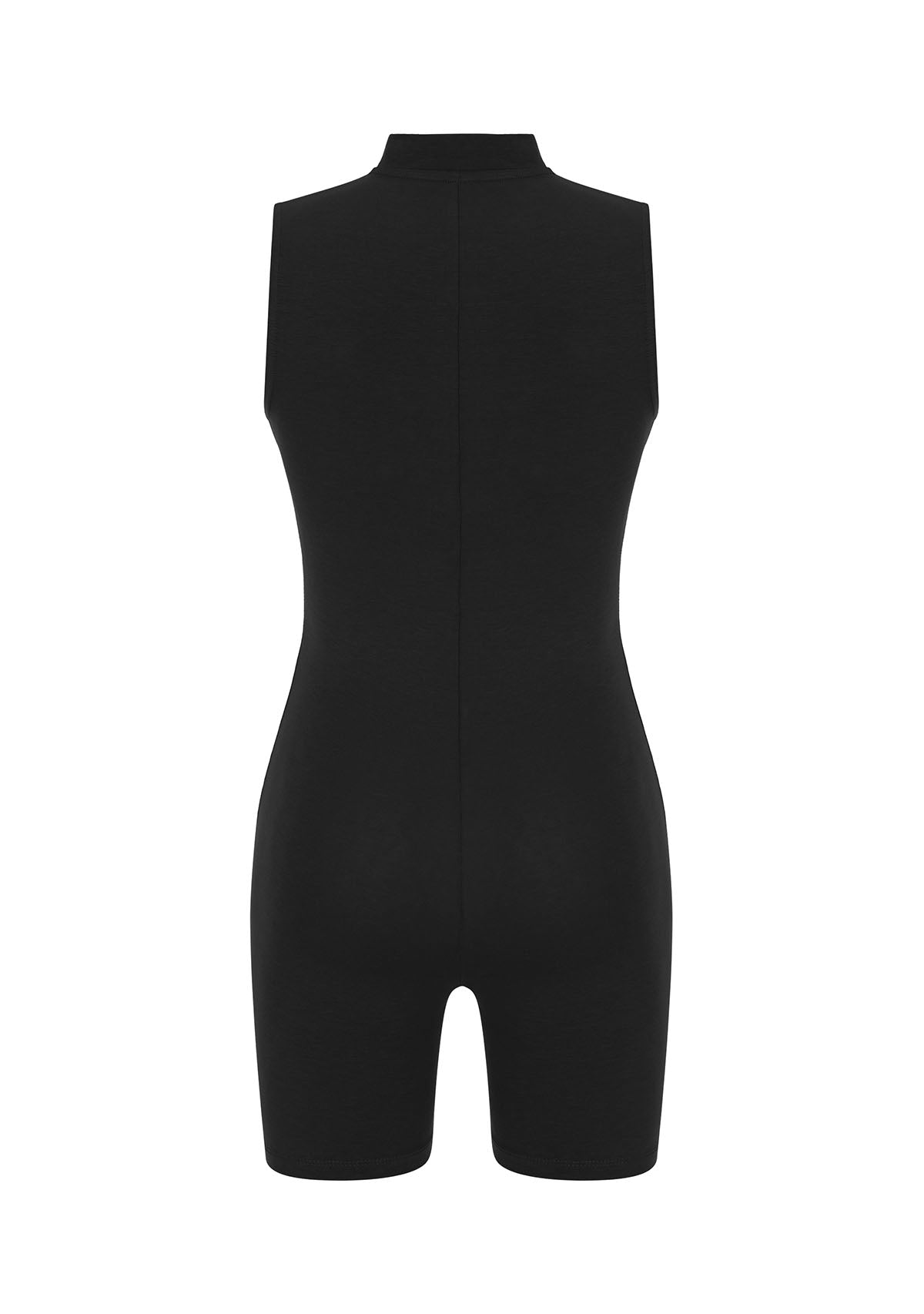 Tiny-Siyah Önden Fermuarlı Şort Bodysuit-Bodysuit-9-milagron.live