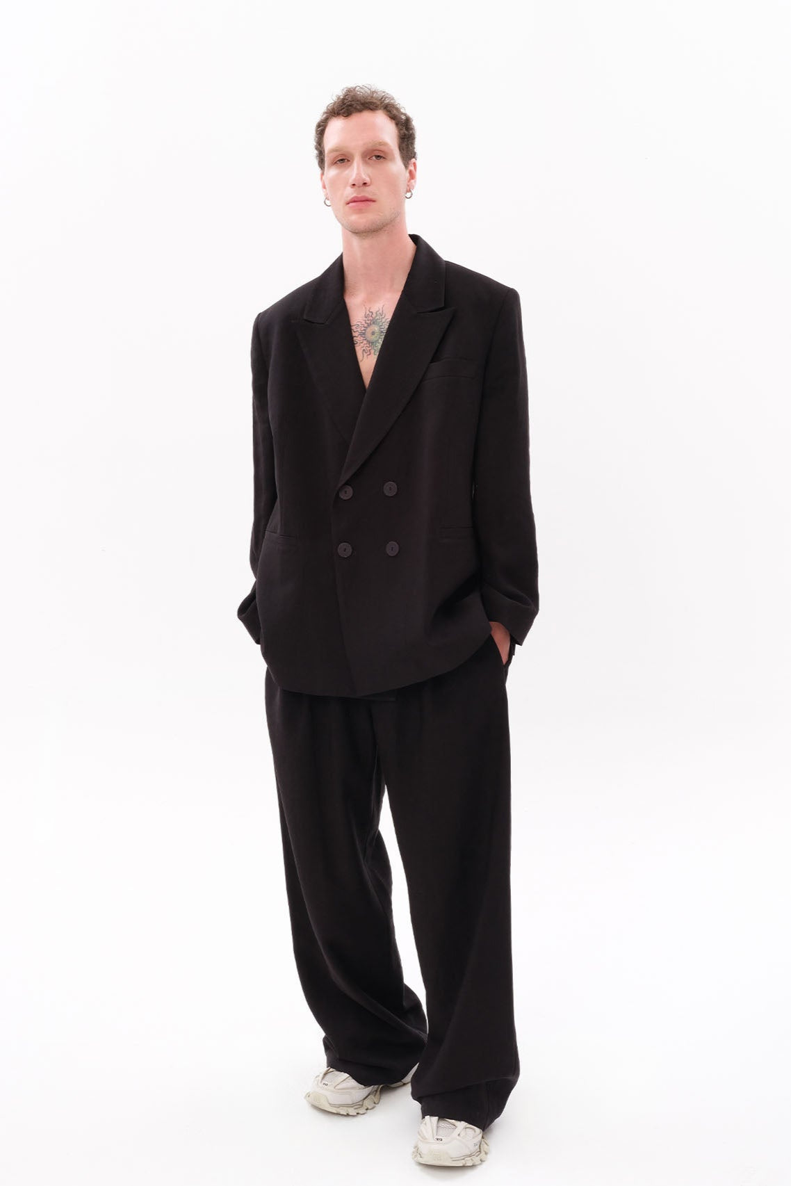 Tiny-Siyah Tencel™ Blazer-Ceket-1-milagron.live