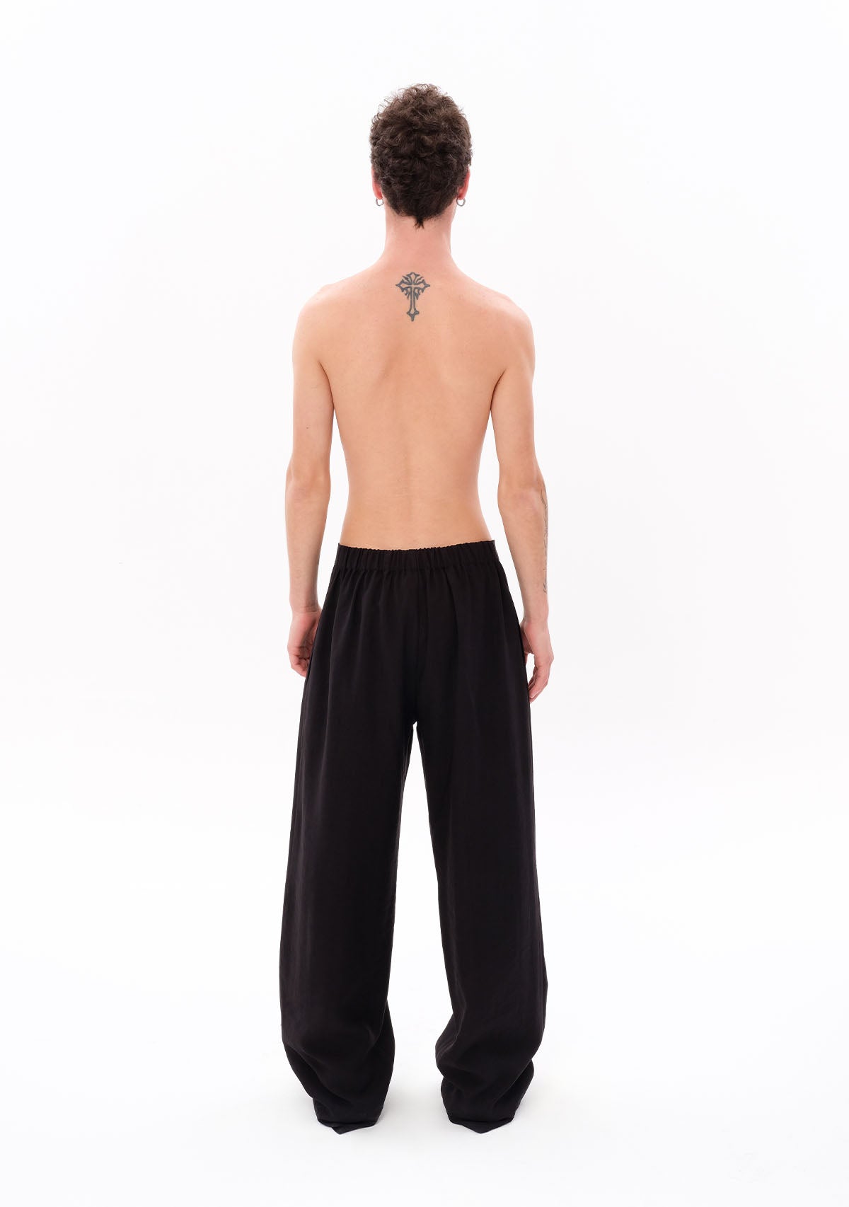 Tiny-Siyah Tencel™ Pantolon-Kumaş Pantolon-2-milagron.live