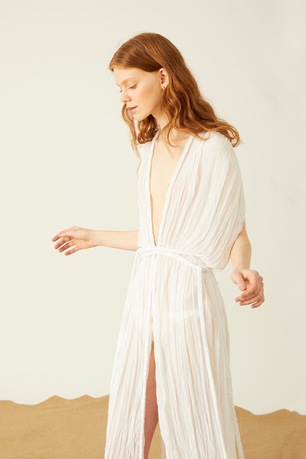Towdoo-Theano Kimono Elbise – Beyaz-Elbise-4-milagron.live