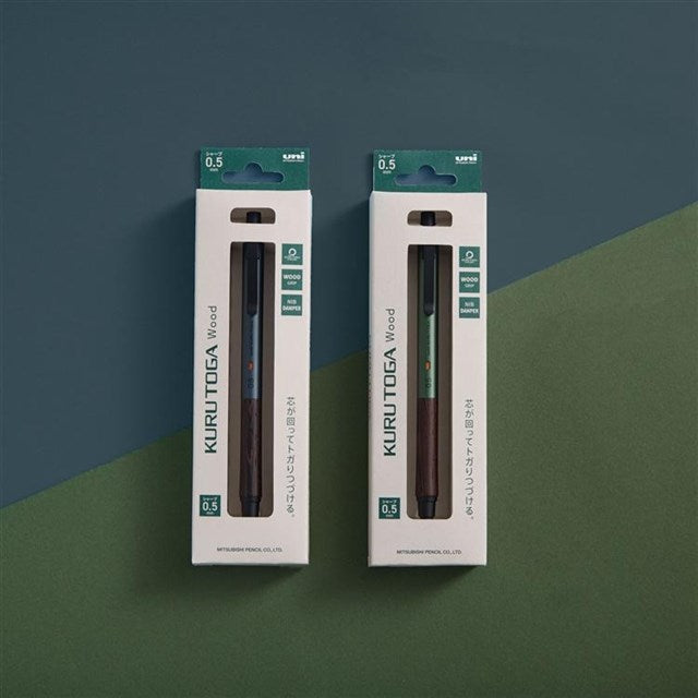 Mitsubishi Pencil Kurutoga Wood 0.5Mm Forest Green