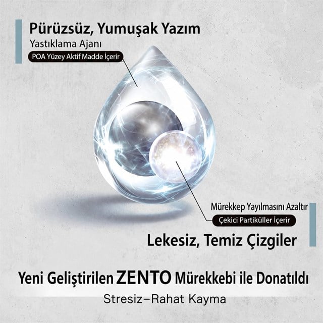 Uni-Ball Zento Siyah Jel Kalem 0.38 Mm Birch White Ubn-Zfl-38.70