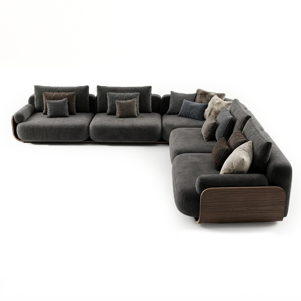 Valnott-Formia 3'lü Koltuk, 210x95x75 Cm-Koltuk-3-milagron.live