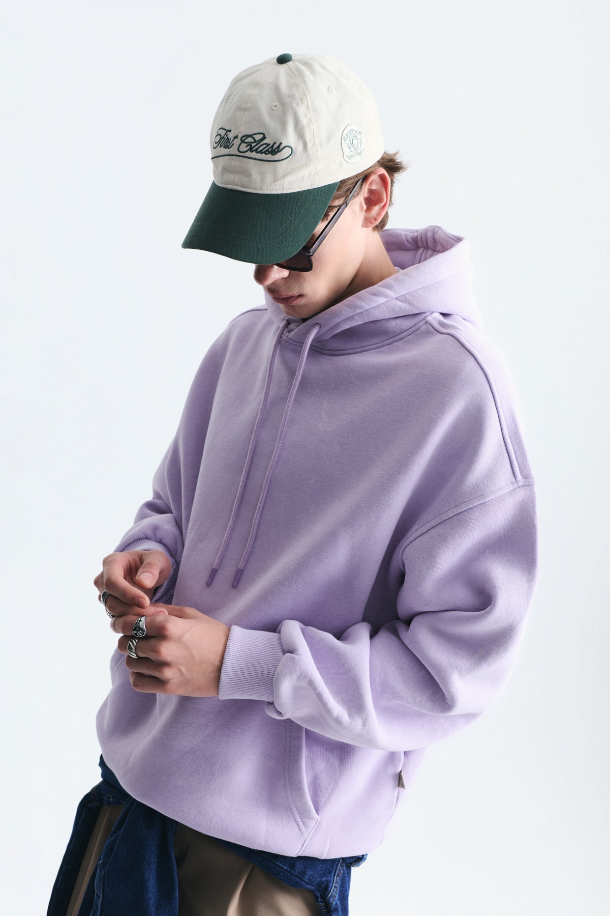 Basic Oversize Yıkamalı Hoodie