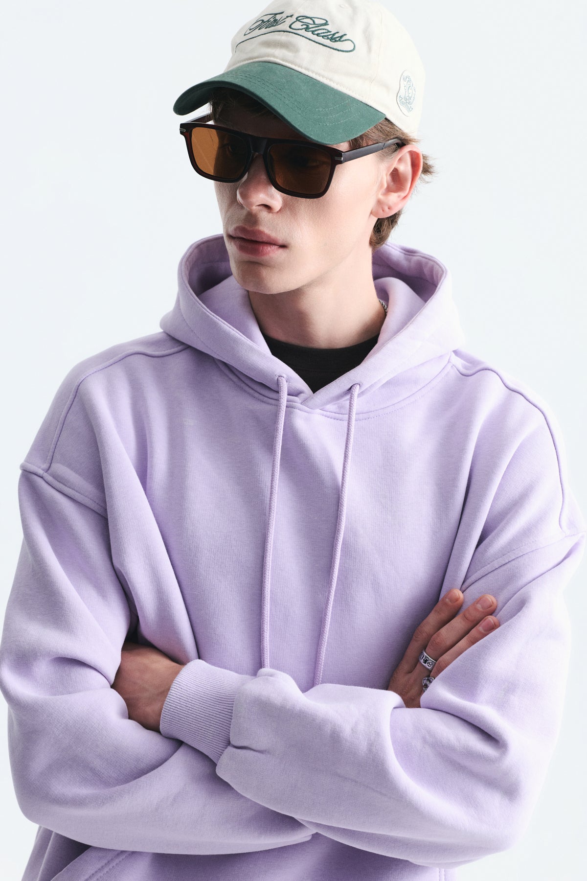 Basic Oversize Yıkamalı Hoodie