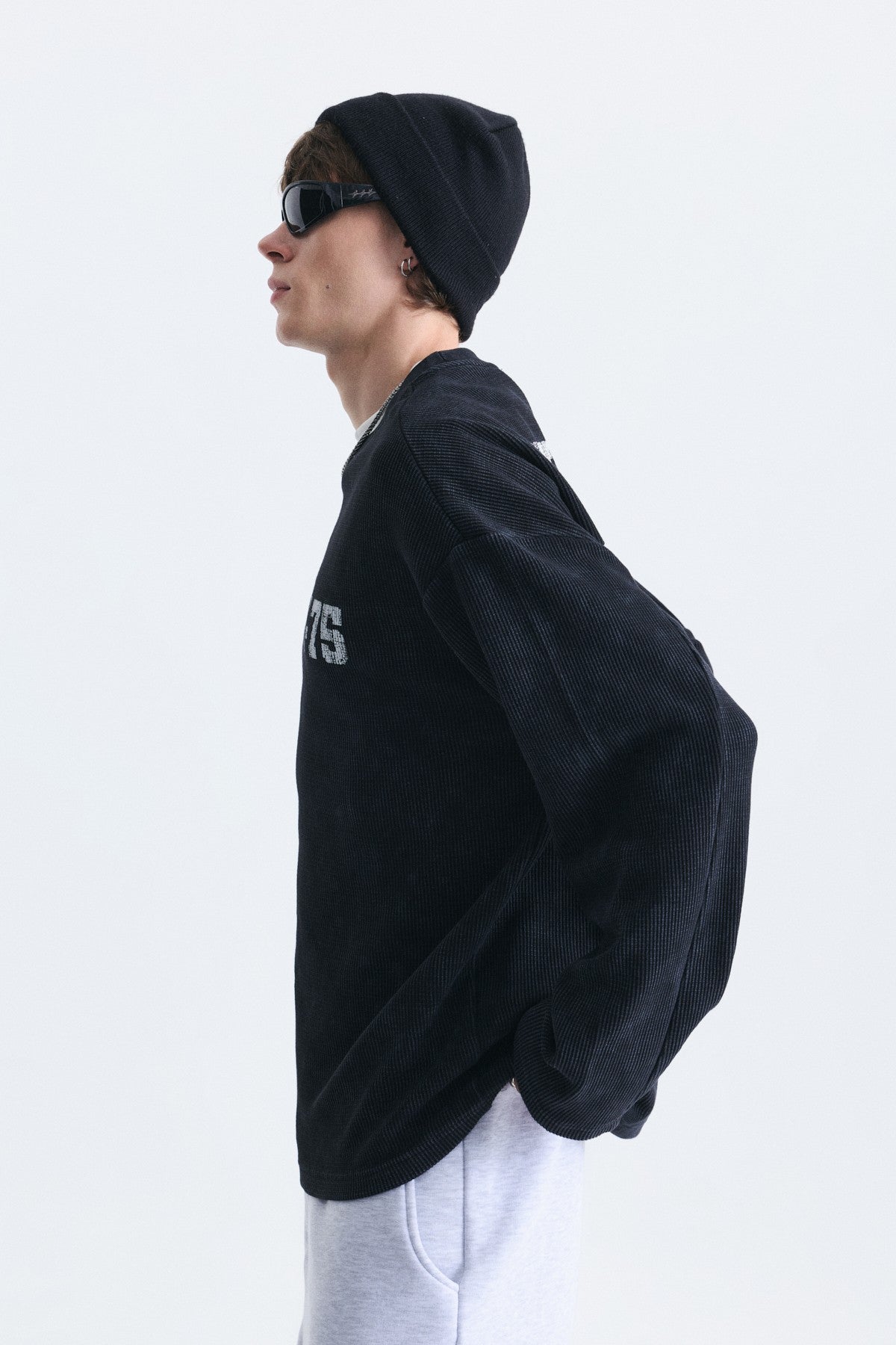 Dokulu London Baskılı Sweatshirt